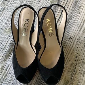 Michael Kors black wedges